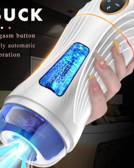 Deep throat blowjob masturbator