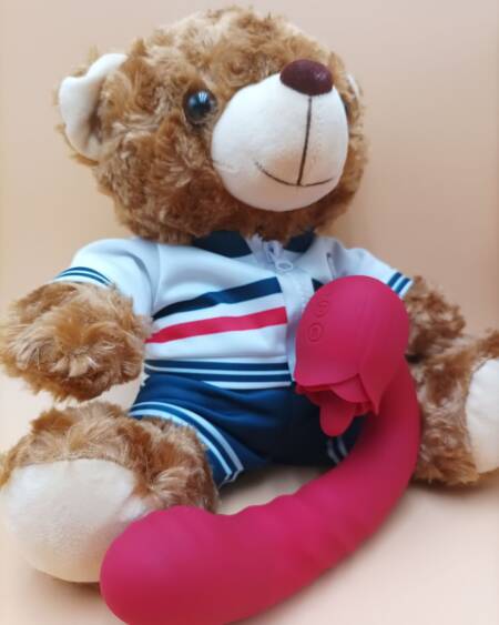 Rose retractable tongue licking vibrator